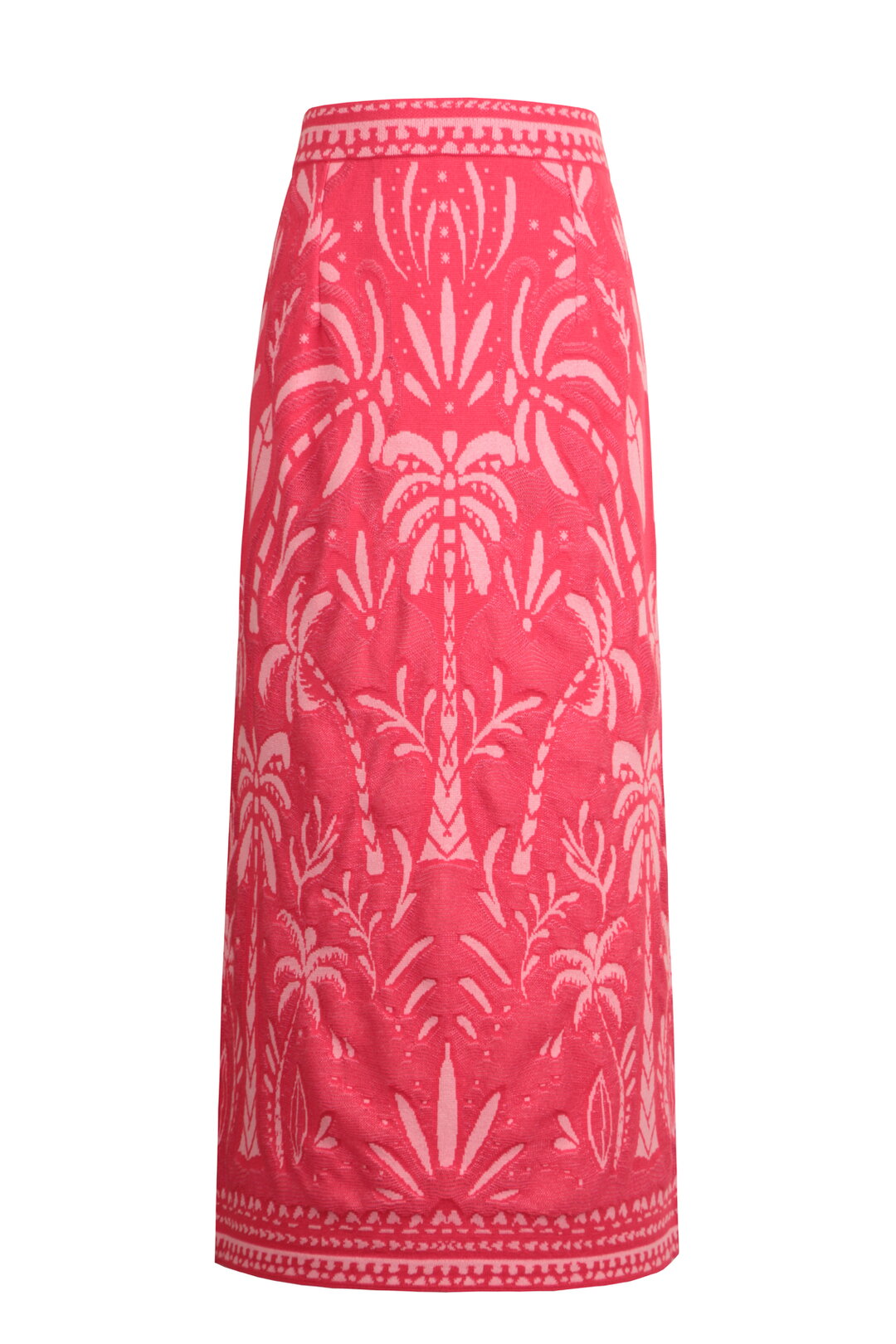 Long Skirt, Urban Botanic Pattern - Pink Wash