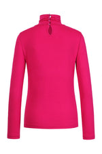 T-Shirt, Rollneck Magenta