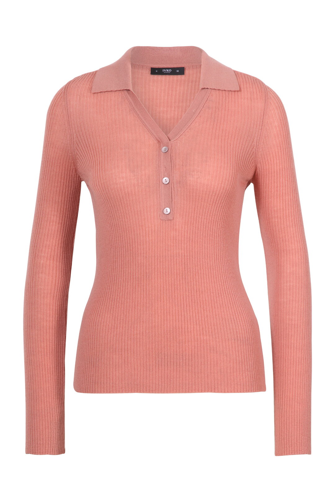 Ribbed V Neck Pullover Sky Powder & Salvia Washes