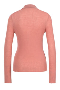Ribbed V Neck Pullover Sky Powder & Salvia Washes