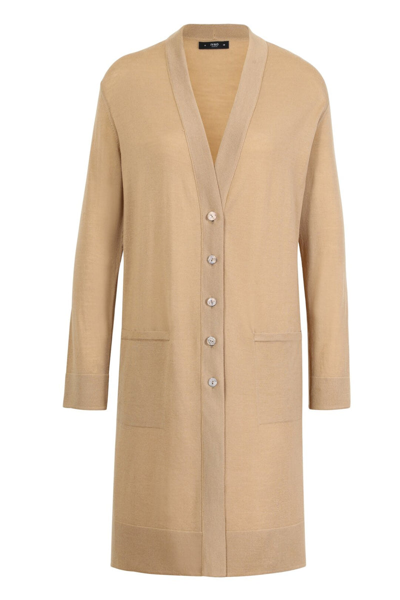 Solid Long Cardigan Nougat