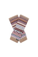 Wrist warmers Stripe Pattern Almond Wash