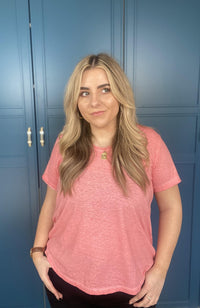 Ruby Yaya Plain T-Shirt Coral Wash - Three Bears  #threebearsperth
