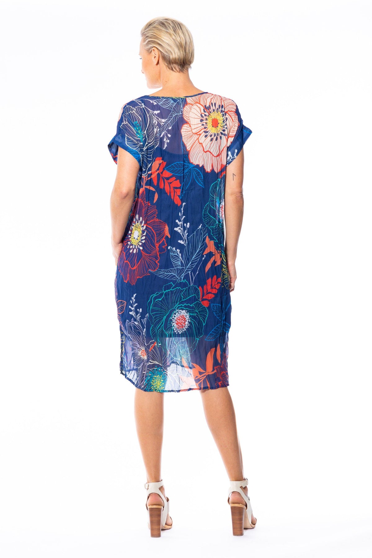 Cafe Latte Gigette Sleeve Dress with Slip - Three Bears  #threebearsperth
