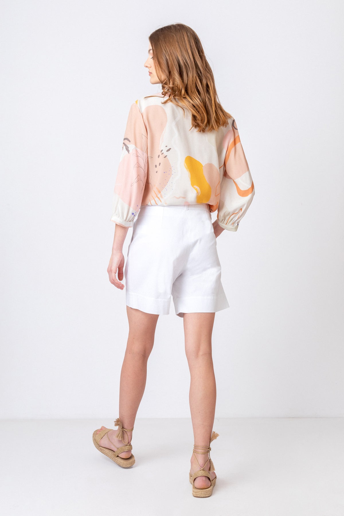 Ivko Blouse, Graphics Print Nougat Wash