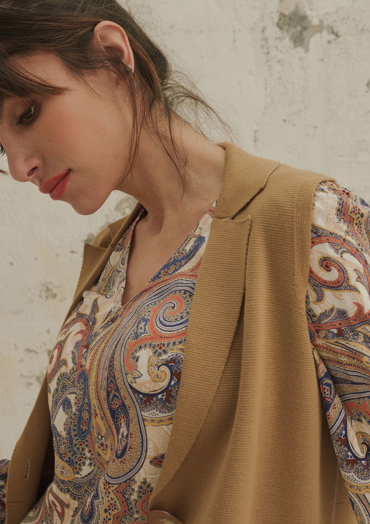 Bariloche Country Knit Vest Camel Wash
