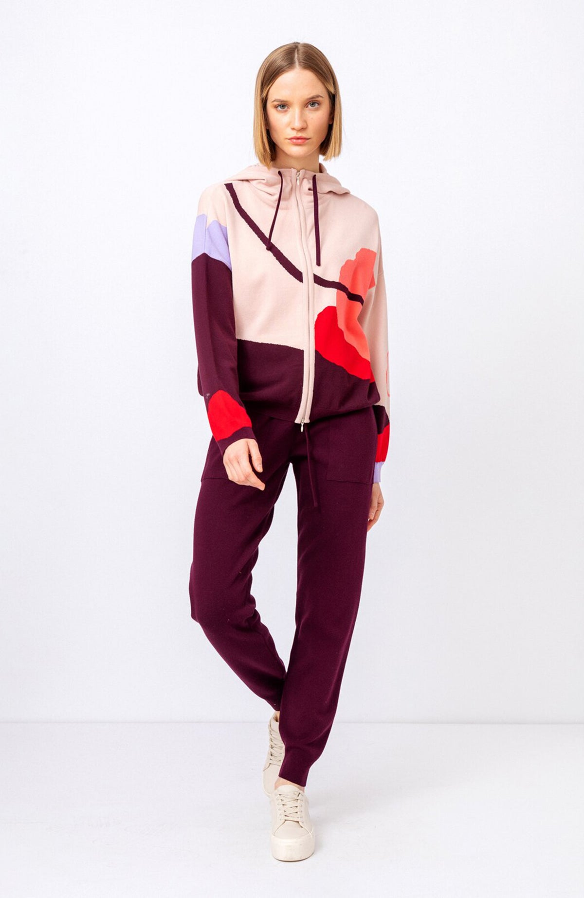 Knitted Jacket With Intarsia
