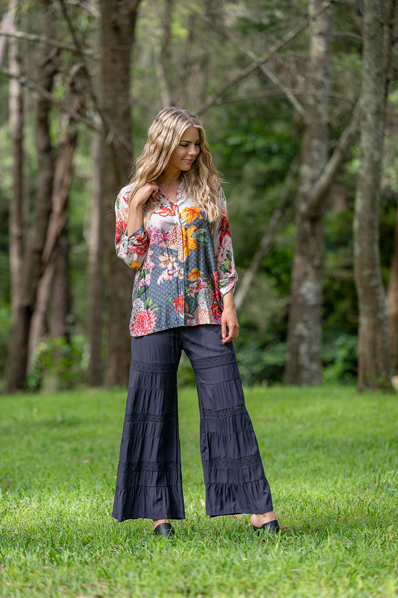 Cienna Designs Tiger Lily Silk Blend Shirt - Restocked